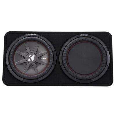 Kicker TCWRT122, CompRT 12'' Subwoofer in Thin Profile Enclosure, 2-Ohm, 500W