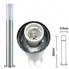 LAMPIONE DA GIARDINO 1MT 60cm ARGENTO DA ESTERNI IP65 Palo Paletto Viale E27