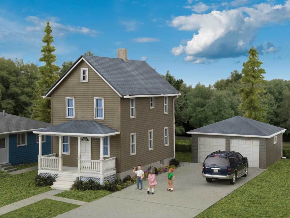 H0 Track -- Kit Single Family House With Garage -- 3792 Neu