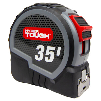 Hyper Tough 35-FOOT WIDE BLADE TAPE MEASURE High Visibility Blade Backside Print