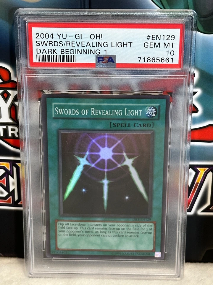 YU-GI-Oh 2004 DB1 EN129 Swords of Revealing Light - PSA 10 GEM MINT - Image 2 of 4