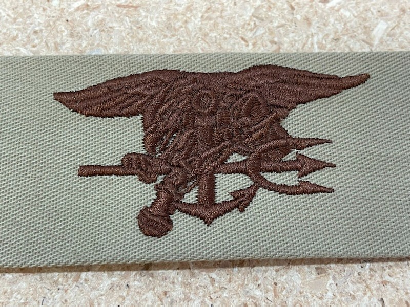 USN Navy SEAL Trident Special Warfare Uniform Insignia Patch Desert Tan Badge