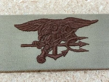 USN Navy SEAL Trident Special Warfare Uniform Insignia Patch Desert Tan Badge