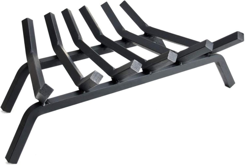 Fireplace Log Grate 27 Inch 6 Bar Fire Grates Heavy Duty 3/4” Wide Solid Steel I - Picture 1 of 8