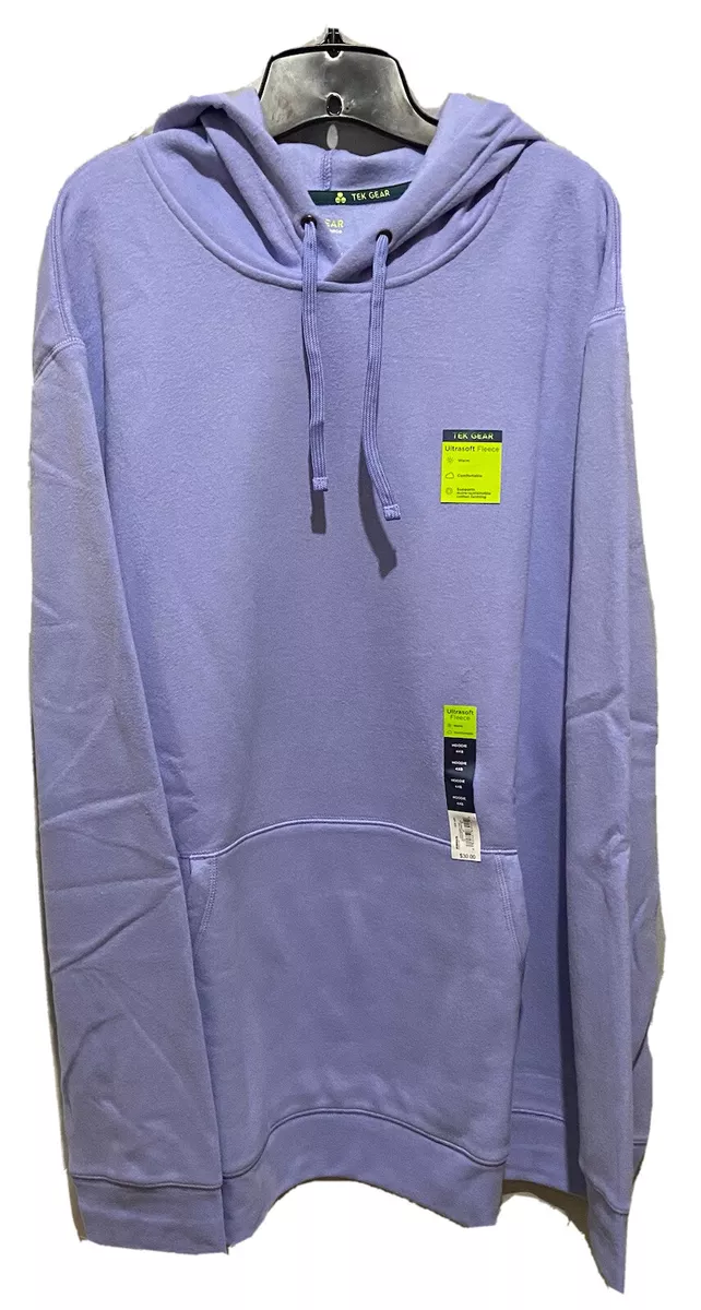 Tek Gear Mens Light Purple Ultra Soft Fleece Pullover Hoodie Sweatshirt 4XB  NWT