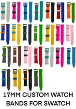 AWESOME NEW REPLACEMENT  SILICONE 17MM BANDS FOR VINTAGE SWATCH WATCHES