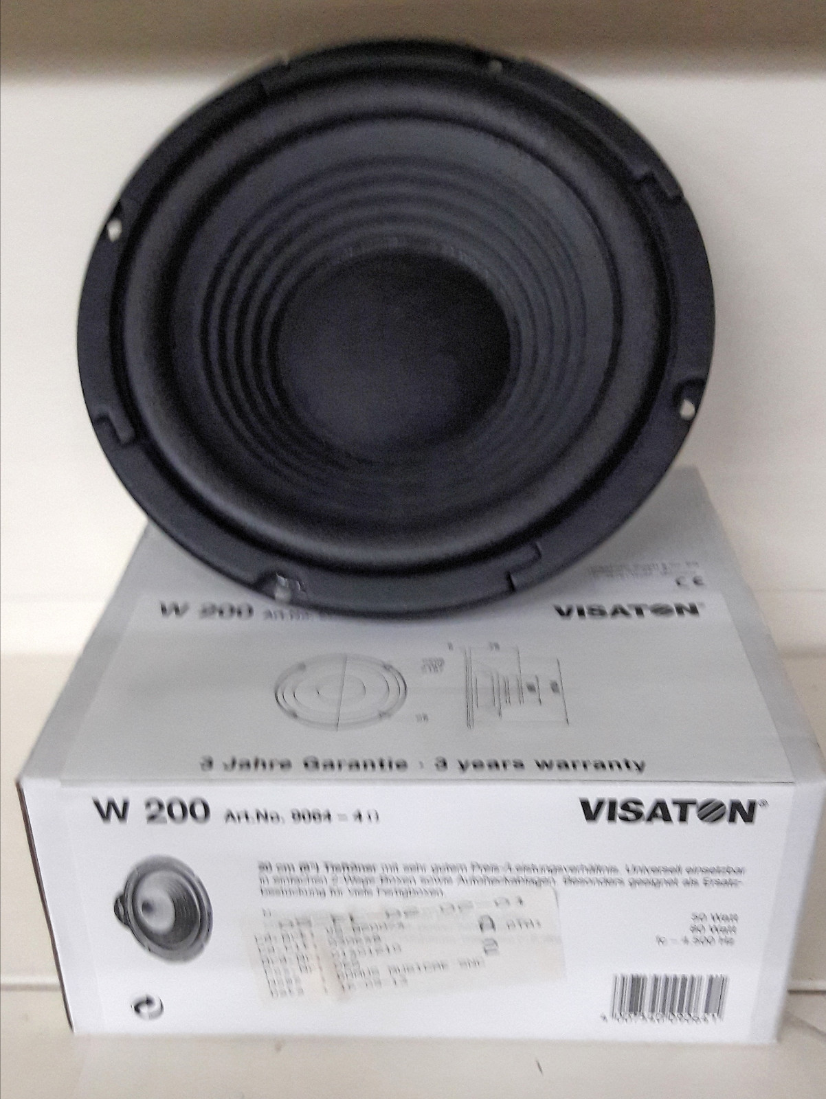 Visaton W200 Altoparlante Larga Banda 20cm 4 ohm 80watt 01 Pezzo