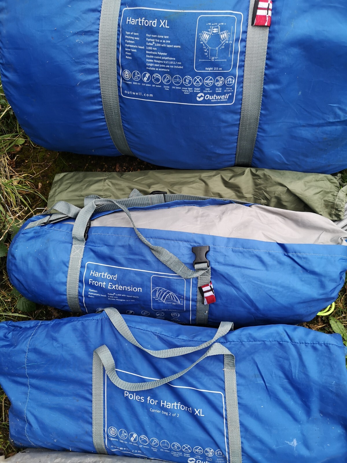 Outwell Hartford XL Tent With Extension, Carpet And Footprint eBay