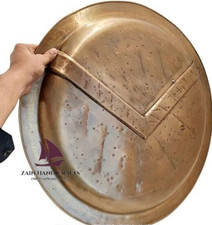 ZAIN Roman King Leonidas 300 Medieval 18 Gauge Metal Shield larp sca warrior