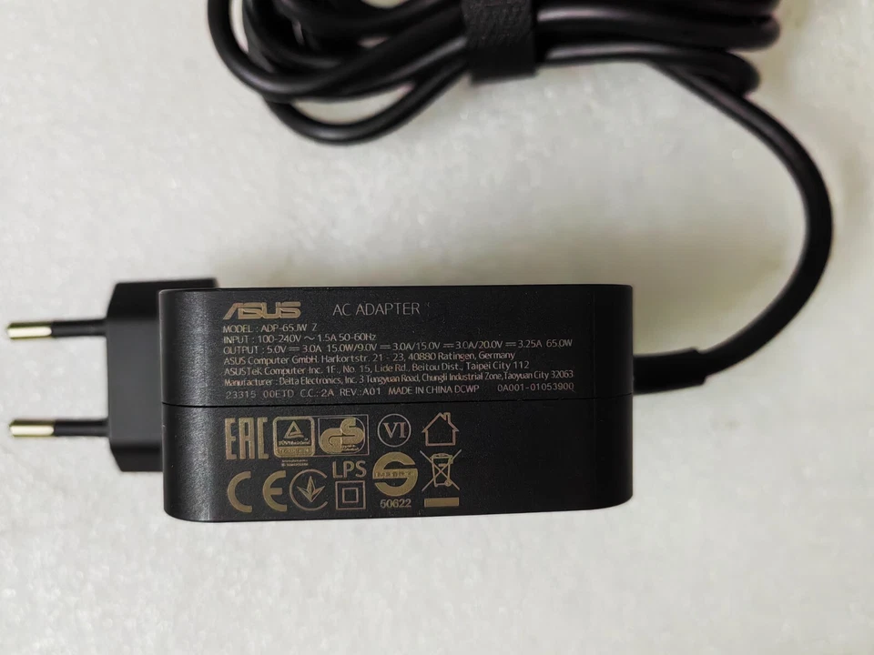 ADP-65JW Z Para ASUS ROG Zephyrus G14 GA401IU-HE001T 20V 3.25A TIPO-C 65W Genuino Foto 2 de 4