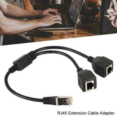 RJ45 Y Verteiler Adapter Splitter Netzwerk LAN Ethernet Kabel 1 bis 2 Dual Ports - Bild 1 von 7