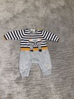 UK Brand  Cashmere &cotton The Bonnie Mop Knit Fox Stripe playsuit 0-3m — photo 1