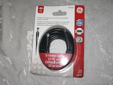 12 ft. GE S-Video Cable DVD VCR HDTV Satellite Receiver DVR Double Shielded NEW