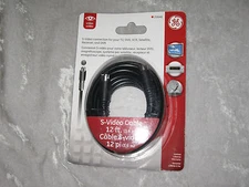 12 ft. GE S-Video Cable DVD VCR HDTV Satellite Receiver DVR Double Shielded NEW!