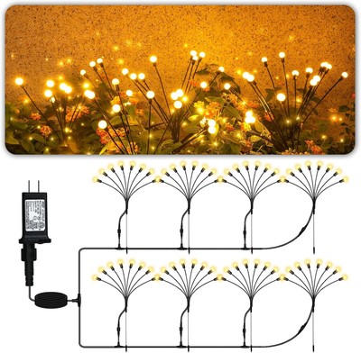 Firefly Lights 8 Pack, LED, 8 Modes, Low Voltage Landscape Lights