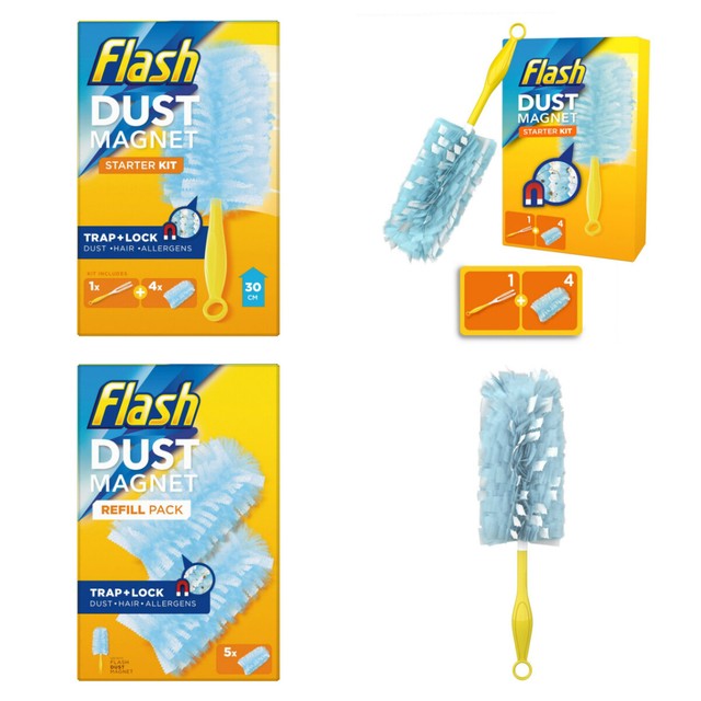 Flash Duster Dust Magnet Starter Kit Handle with 4 Refills or Refill Pack - NEW! Flash Duster Dust Magnet Starter Kit Handle with 4 Refills or Refill Pack - NEW!