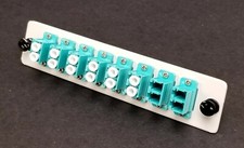 Fiber OpticAL LC Duplex OM3/OM4 16 Port Adapter Panel Strip - LGX Fiber Panel