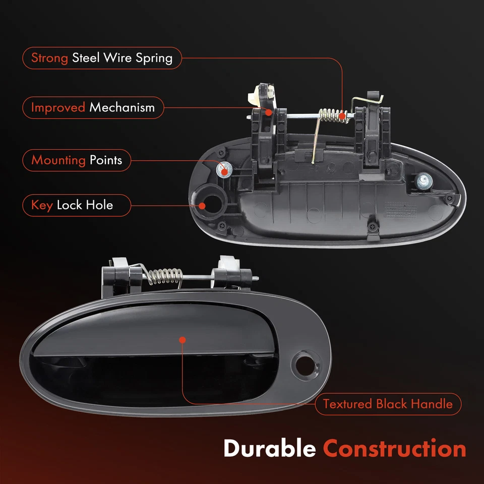 Maçaneta externa lisa para driver frontal com orifício de fechadura para Kia Sephia 98-01 Spectra - Imagem 4 de 4