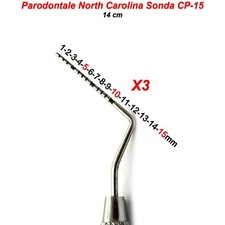 Dentale Parodontale North Carolina Tasca Misurazione Sonda CP15 Colore Codice X3