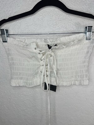 forever 21 white tube top