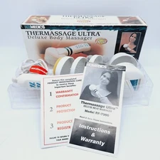 Homedics Thermamassage Ultra Deluxe Body Massager Heat Massage Wand 4 Attachment