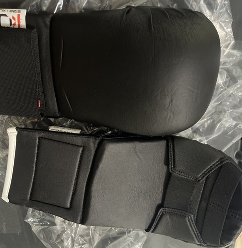 Knock Out Sport Karate Mitts Pads XL Sparring Gloves Training Competition Black - Picture 3 of 4