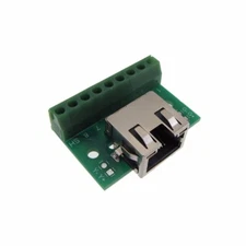 RJ45 Ethernet Connector Breakout Board w/ LED Screw Terminal Board Edge Shielded