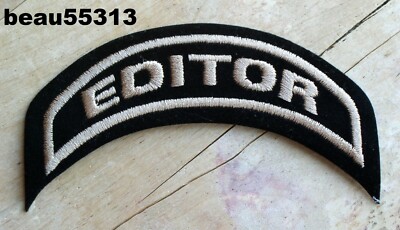  HARLEY OWNERS GROUP HOG ''EDITOR'' CHAPTER OFFICERS HERITAGE TAN PATCH