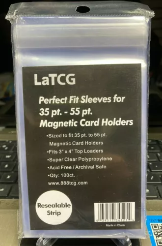 100 LaTCG Resealable Team Bags Sleeves Snug Fit - 35pt/55pt Ultra Pro Magnetic