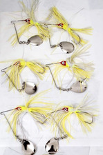 6 Strike King Promo SPINNERBAITS 1/4 oz. Blade: Colorado Color: Chartreuse White