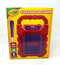 Crayola Portable Bluetooth Karaoke Speaker w FM Radio and Microphone Red Blue