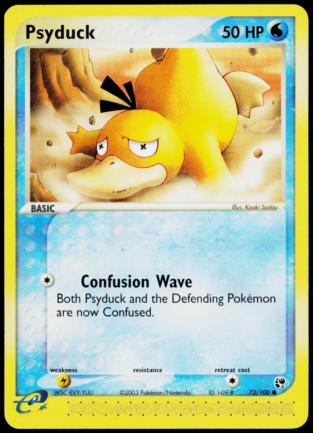 Psyduck 73/100 Common Sandstorm Pokemon Lightly Played