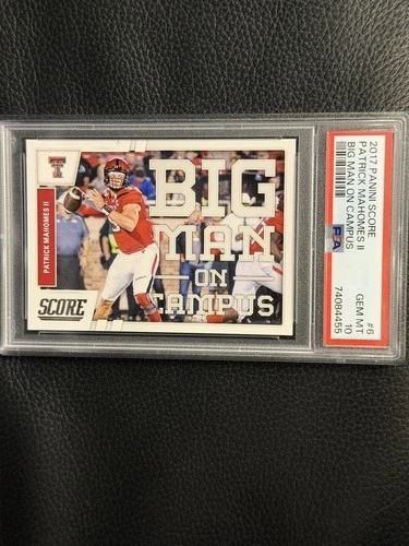 Patrick Mahomes II Rookie 2017 Score #6 Big Man On Campus PSA 10 Gem Chiefs RC