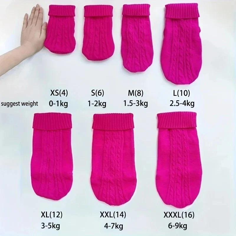 Cozy Knit Dog Sweater Winter Warm Clothes for Small Medium Pets Puppy - Image 3 of 4