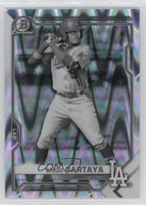 2021 Bowman Draft Chrome Black & White RayWave Refractor Diego Cartaya 0a3