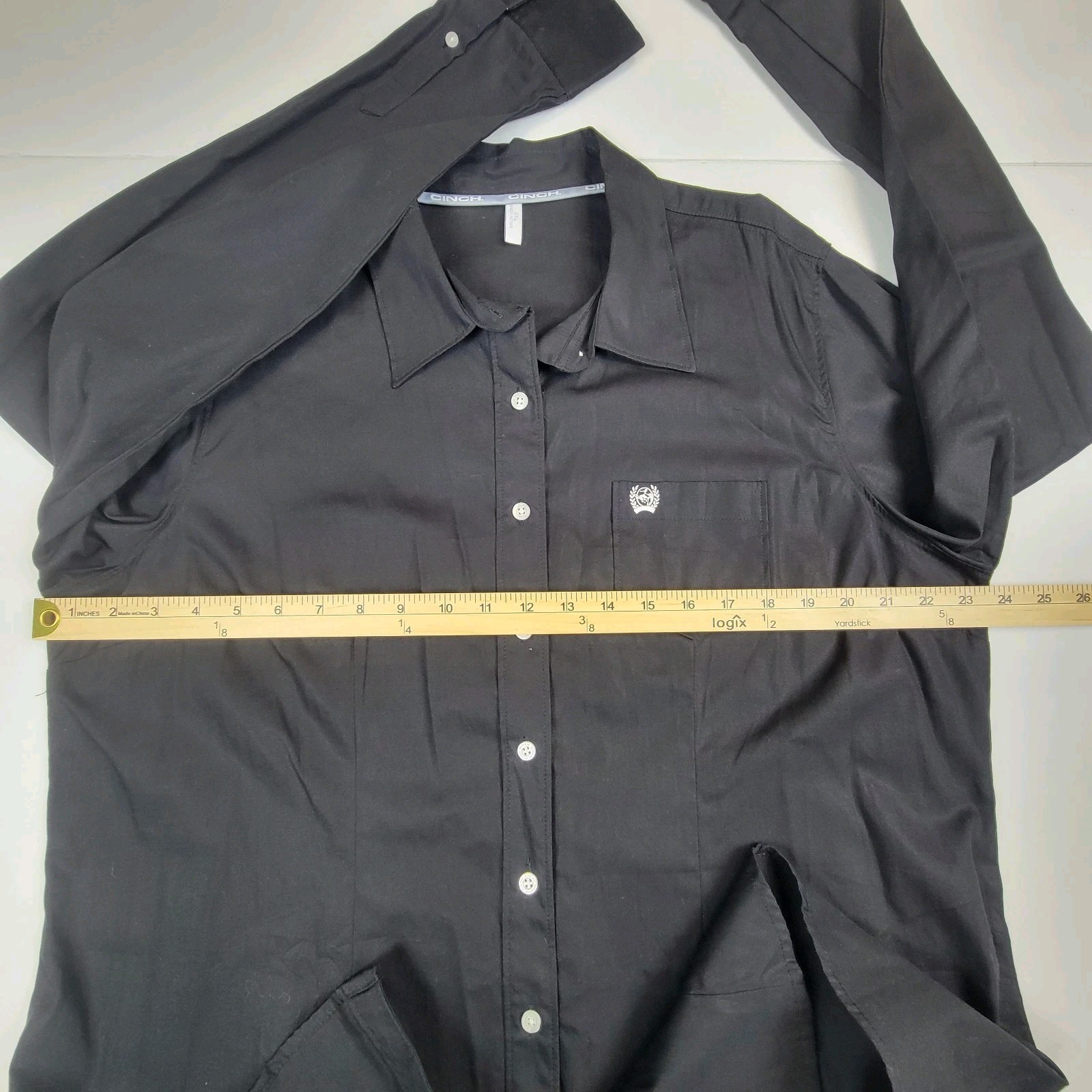 Cinch women's solid black button-down Western shi… - image 5