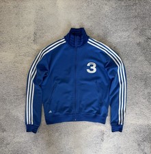 Vintage 2003 Y2K Adidas Originals Track Jacket Blue 3 Stripes Trefoil Men USA M