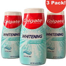 Lot of 3 - Colgate Whitening, Crystal Mint, Toothpaste 4.6 oz. Exp 03/2027 0.83 per gallon