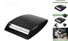 Car Decorative Air Flow Intake Hood Scoop, Simulated 3D Air Outlet 1 PC Black