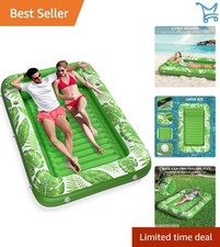 Inflatable Tanning Pool Lounger Float 89x67 Kids Adult Water Filled Raft