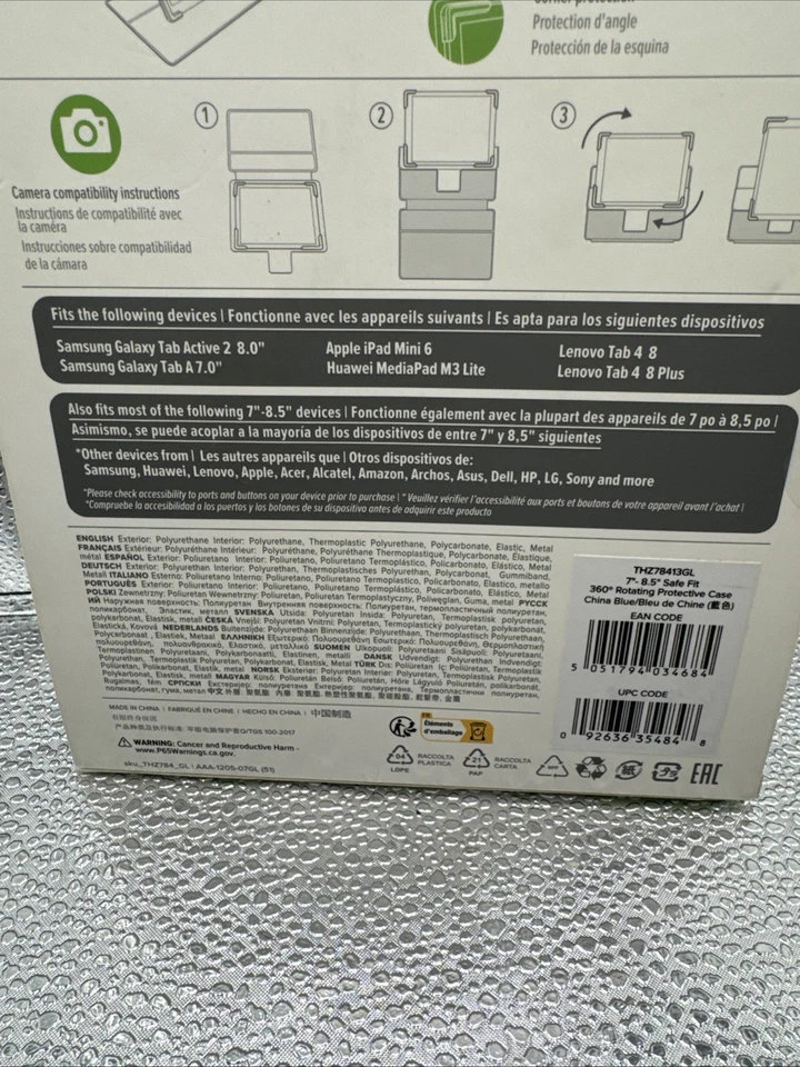 Targus THZ78413GL 7''-8.5" Rotating Tablet Case - See Pics - Image 4 of 4