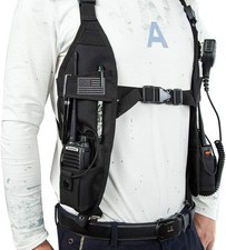 Radio Shoulder Harness Holster Chest Holder Universal Vest Rig for BLACK-1P