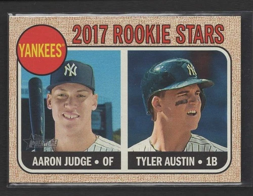 2017 Topps Heritage *** AARON JUDGE & TYLER AUSTIN   # 214 Rookie Card RC   MINT