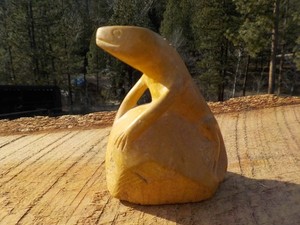 Carved Lizard or Some Type of Reptile Figurine Carved Material Unknown Stone??