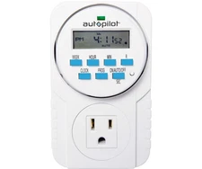 Autopilot 7-Day Grounded Digital Programmable Timer, 1725W, 15A, 1 Second On/Off