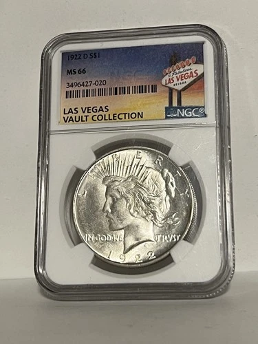 1922-D Peace Silver Dollar $ MS66 NGC