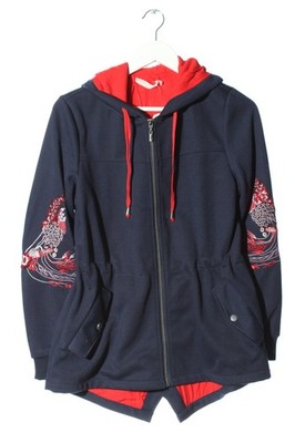 AILEEN Sportjacke Damen Jacke Gr. DE 38 blau-rot Casual-Look