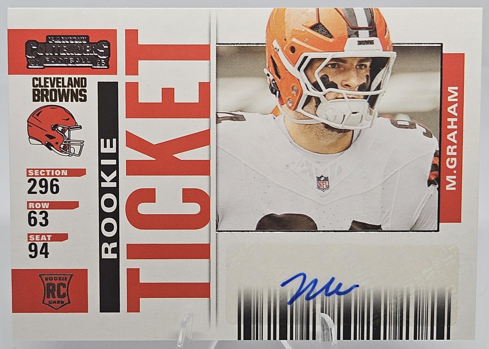 2025 Panini Select - Contenders Rookie Ticket Mason Graham Rps #4 AU RC