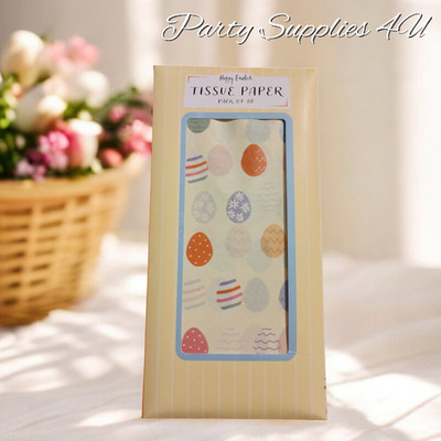 10 x Blatt Ostern Seidenpapier 70 cm x 50 cm/Geschenkpapier/Ei/Tasche/Basteln/Hase/Pastell