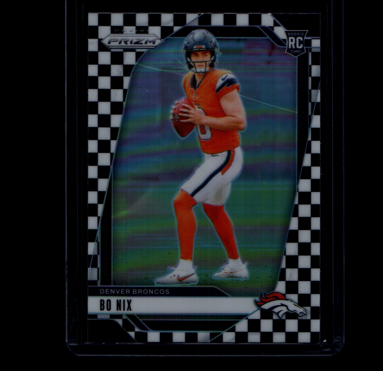 2024 Panini Prizm - Bo Nix #309 Black & White Checker (RC)